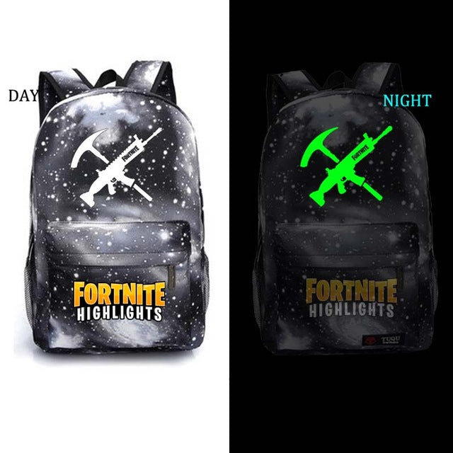 Glow in the Dark Fortnite Backpacks